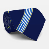 Griechenland stripes Flagge Krawatte (Gerollt)