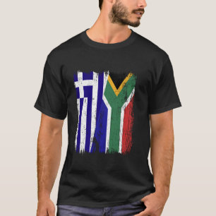 Griechenland Südafrika Halbfahne Griechisch Südafr T-Shirt