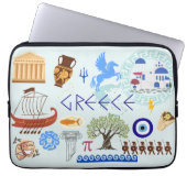 Griechenland Symbole für Reisende Laptopschutzhülle (Vorderseite)