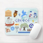 Griechenland Symbole für Reisende Mousepad (Mit Mouse)