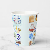 Griechenland Symbole für Reisende Pappbecher (Links)