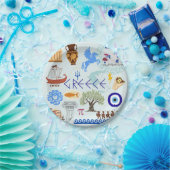 Griechenland Symbole für Reisende Pappteller (Party)