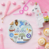 Griechenland Symbole für Reisende Pappteller (Party)