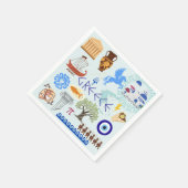 Griechenland Symbole für Reisende Serviette (Ecke)