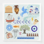 Griechenland Symbole für Reisende Serviette (Vorderseite)