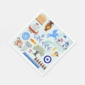 Griechenland Symbole für Reisende Serviette (Ecke)