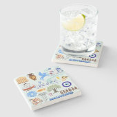 Griechenland Symbole für Reisende Steinuntersetzer (Seitenansicht)