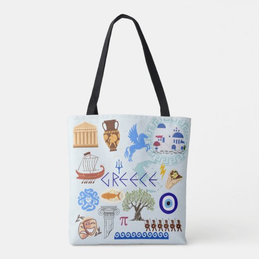 Griechenland Symbole für Reisende Tasche (Rückseite)