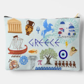 Griechenland Symbole für Reisende Zubehörtasche (Rückseite)