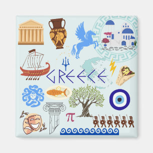 Griechenland Symbole Reise Liebhaber Magnet