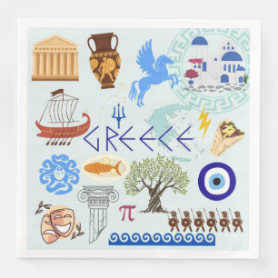 Griechenland Symbole Reise Liebhaber Serviette