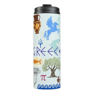 Griechenland Symbole Reise Liebhaber Thermosbecher