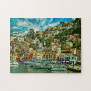 Griechenland Symi Greek Island Travel Foto Puzzle