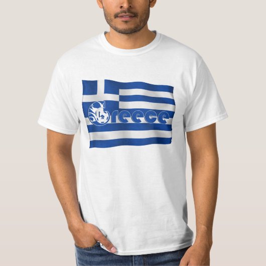 Griechenland T - Shirt der Fußballflagge (Vorderseite)