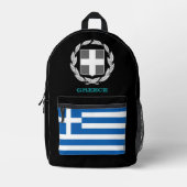 Griechenland-Tasche, griechische Flagge, Emblem /P Bedruckter Rucksack (Vorderseite)