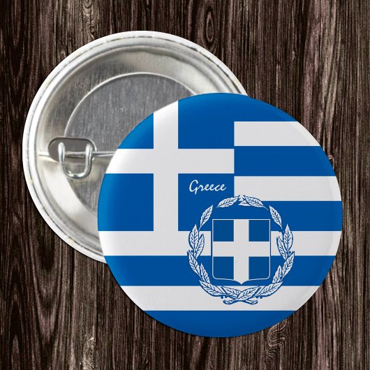 Griechenland-Taste, patriotische Griechische Flagg Button