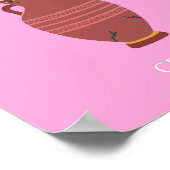 Griechenland, Travel Art, Preppy, Retro Art, Pink Poster (Ecke)