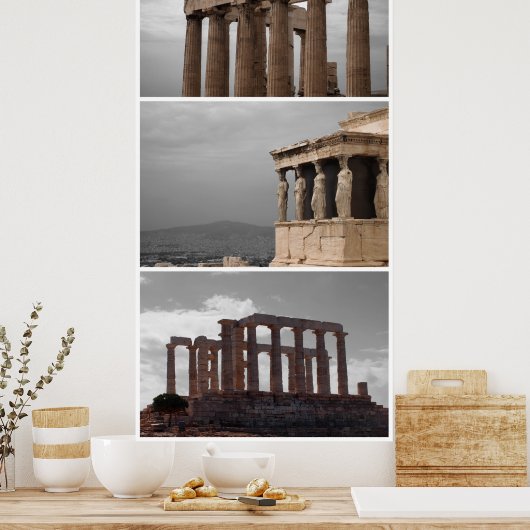 Griechenland Triple Poster (Küche)