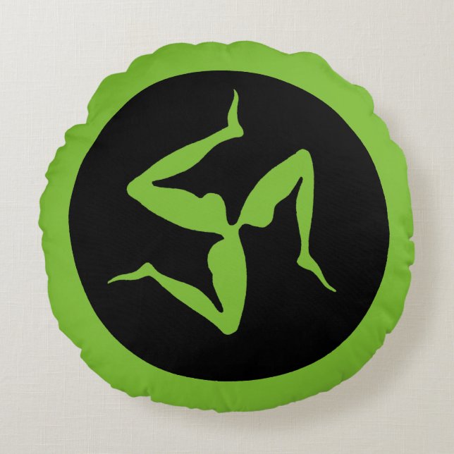 Griechenland: Triskelion Rundes Kissen (Vorderseite)