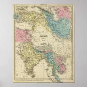Griechenland, Türkei, Persien, Indien Poster