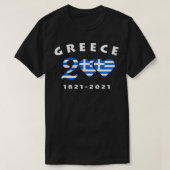 Griechenland Unabhängigkeitstag Griechischer 200. T-Shirt (Design vorne)