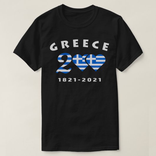 Griechenland Unabhängigkeitstag Griechischer 200. T-Shirt (Design vorne)