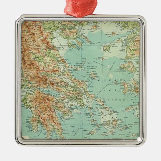 Griechenland und das ägäische silbernes ornament (Vorne)