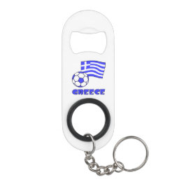 Griechenland und der griechische Flaggen-Fußballba Schlüsselanhänger Flaschenöffner