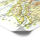 "Griechenland und die Ägäis: 1958 detaillierte Kar Poster (Ecke)