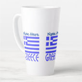 Griechenland und die griechische Flagge als blaue  Milchtasse (Linke Ecke)