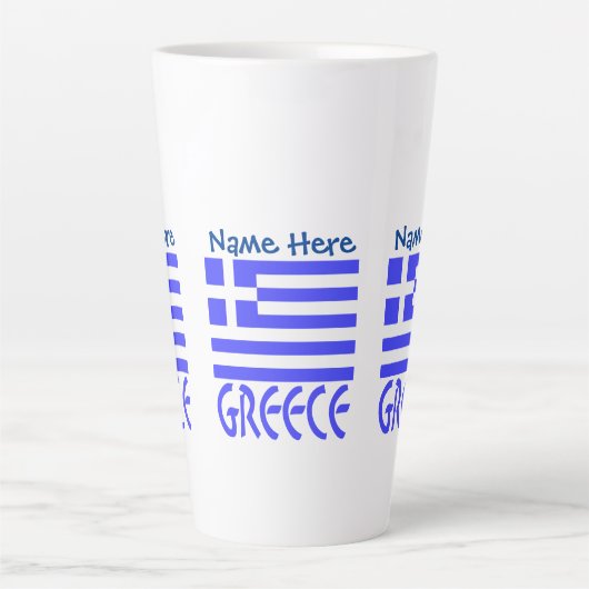 Griechenland und die griechische Flagge als blaue  Milchtasse (Vorderseite)
