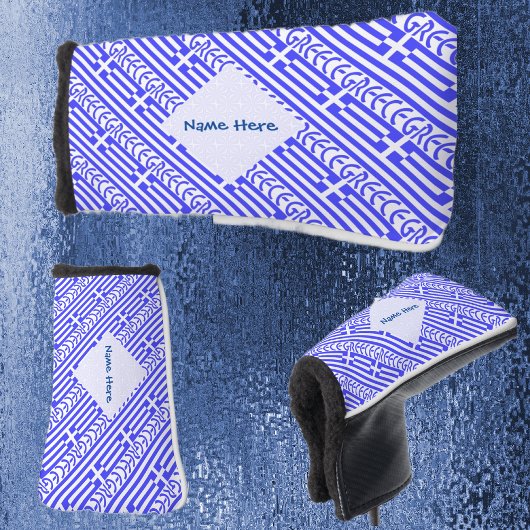 Griechenland und die griechische Flagge als Person Golf Headcover