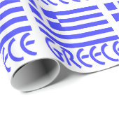 Griechenland und die griechische Flagge Geschenkpapier (Rolleneckpunkt)