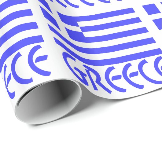 Griechenland und die griechische Flagge Geschenkpapier (Rolleneckpunkt)