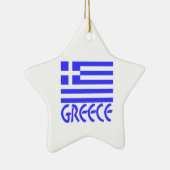 Griechenland und die griechische Flagge Keramik Ornament (Rechts)