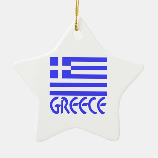 Griechenland und die griechische Flagge Keramik Ornament (Vorne)