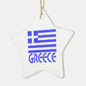 Griechenland und die griechische Flagge Keramik Ornament (Links)