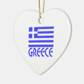 Griechenland und die griechische Flagge Keramikornament (Links)