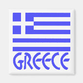 Griechenland und die griechische Flagge Magnet (Vorne)