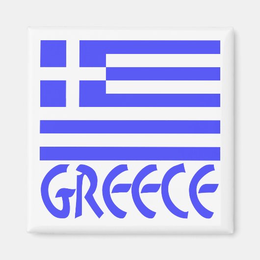 Griechenland und die griechische Flagge Magnet (Vorne)