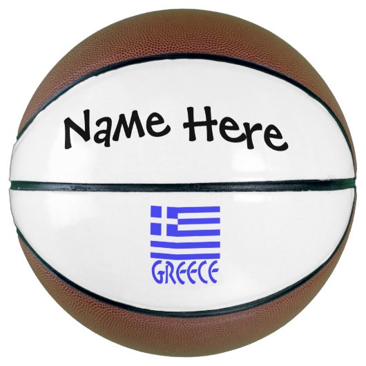 Griechenland und die griechische Flagge mit Ihrem Basketball (Vorderseite)