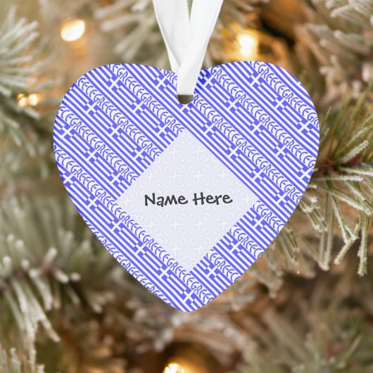 Griechenland und die griechische Flagge mit Ihrem  Ornament (Baum)