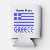 Griechenland und die griechische Flagge Personalis Dosenkühler (Rückseite)