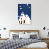 Griechenland und die griechische Insel Santorin St Leinwanddruck (Insitu (Schlafzimmer))