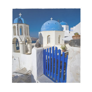 Griechenland und die griechische Insel Santorin St Notizblock