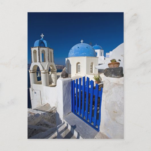 Griechenland und die griechische Insel Santorin St Postkarte (Vorderseite)