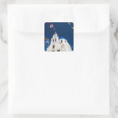 Griechenland und die griechische Insel Santorin St Quadratischer Aufkleber (Tasche)