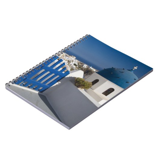 Griechenland und die griechische Insel Santorini a Notizblock (Linke Seite)