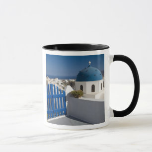 Griechenland und die griechische Insel Santorini a Tasse