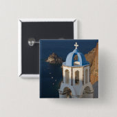 Griechenland und die griechische Insel Santorini S Button (Vorne & Hinten)